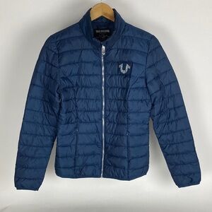 True Religion Puffer Jacket Blue Women’s Size Medium